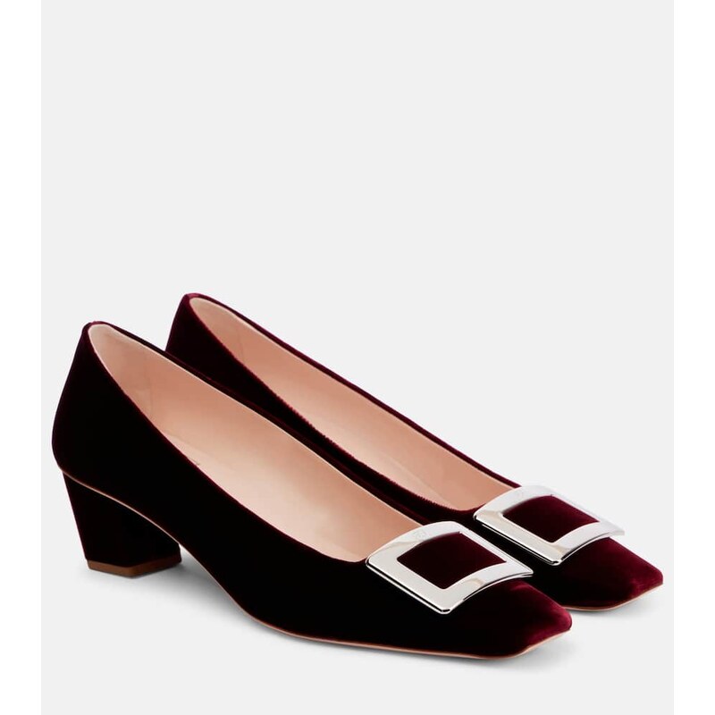 Roger Vivier Belle Vivier 45 faux fur-trimmed pumps