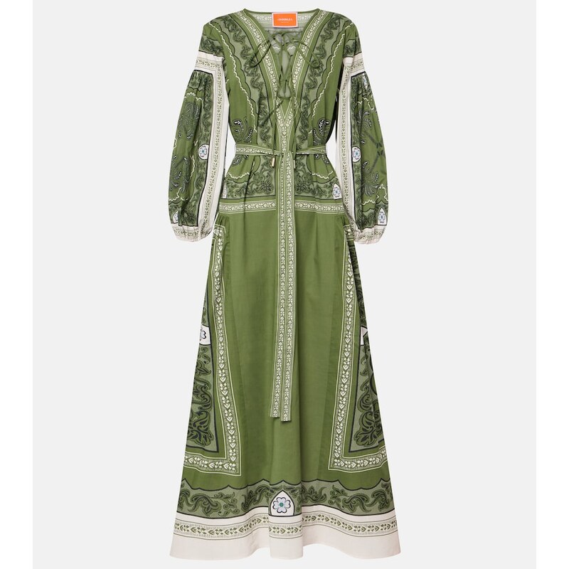 La DoubleJ Viviana printed cotton muslin maxi dress