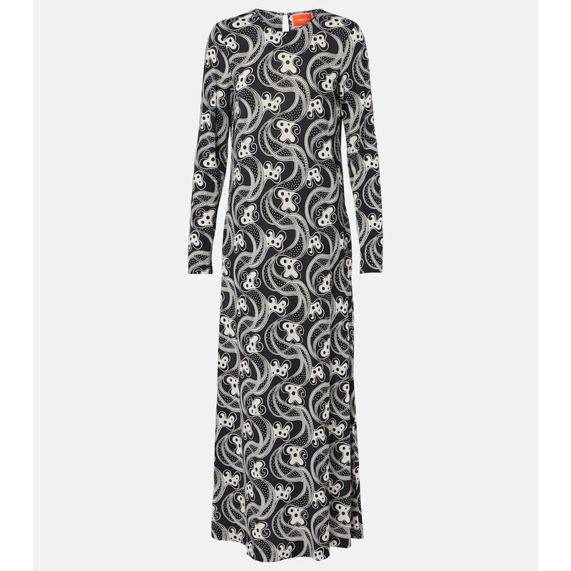La DoubleJ Swing printed jersey midi dress