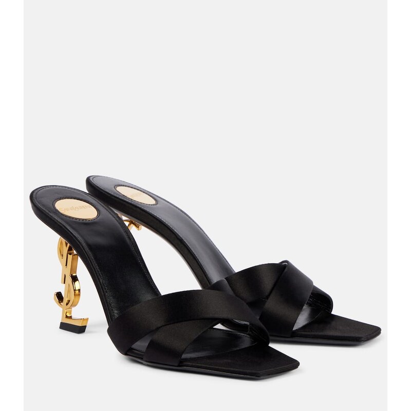 Saint Laurent Opyum 85 satin crÃªpe mules