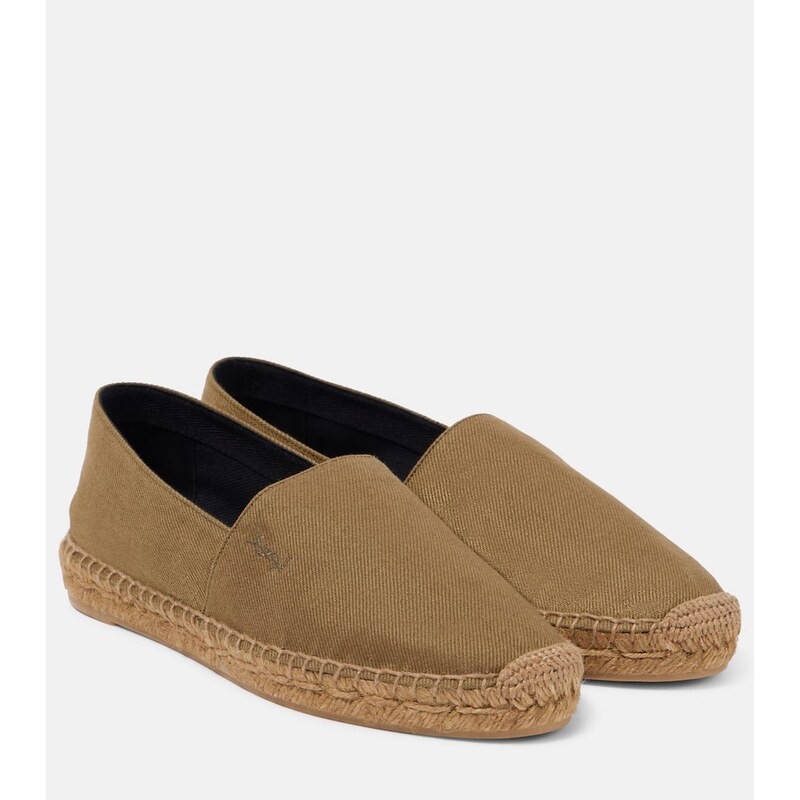 Saint Laurent Cassandre cotton gabardine espadrilles