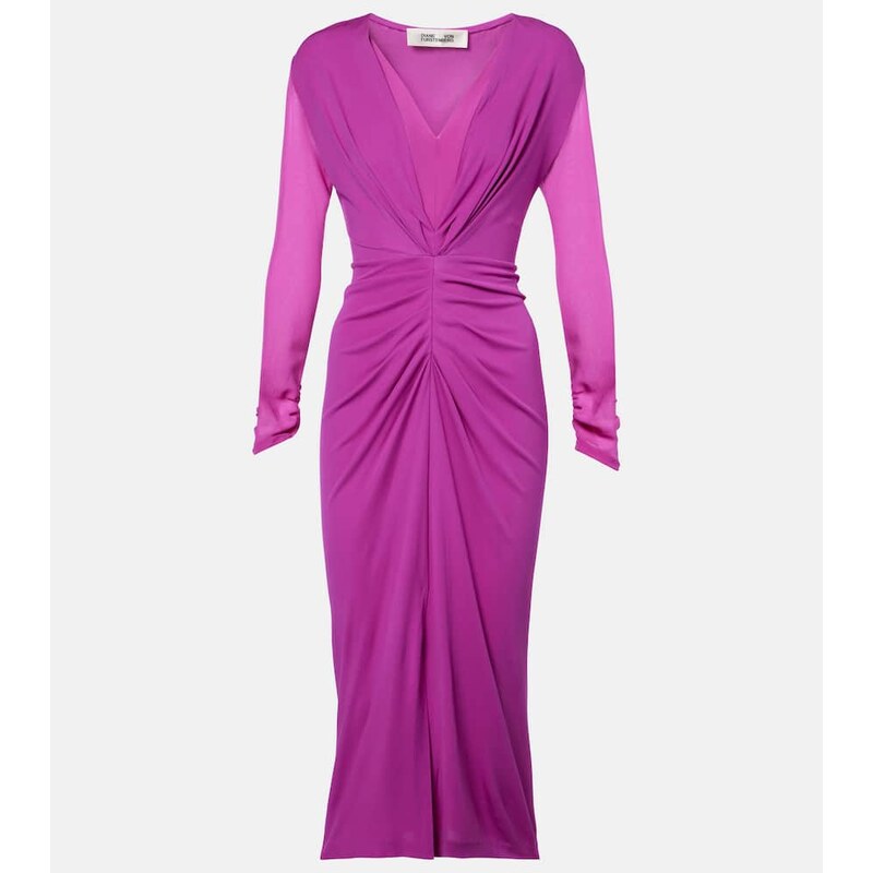Diane von Furstenberg Hades gathered jersey midi dress