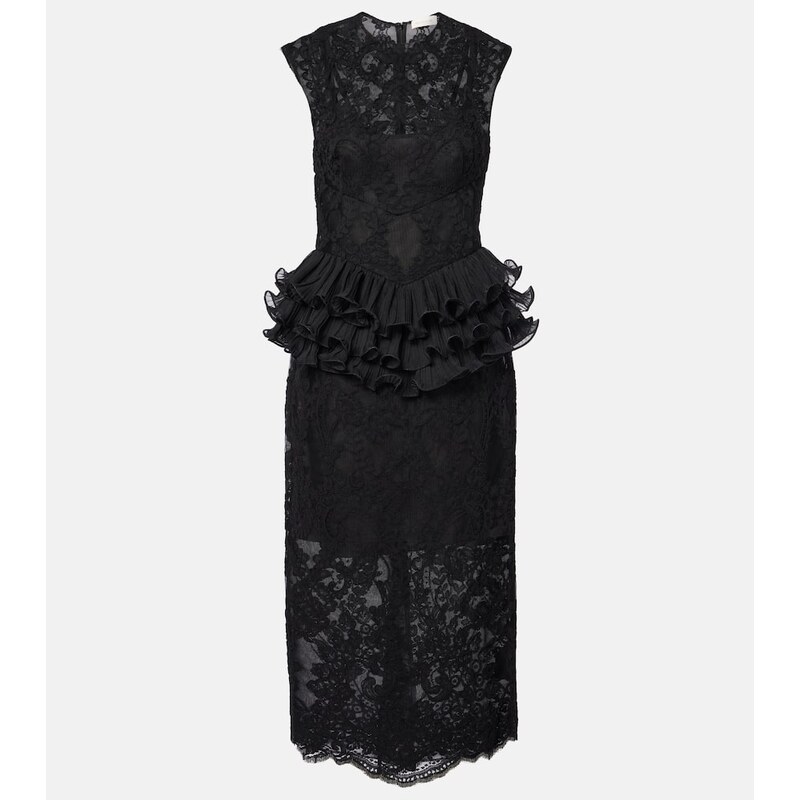Zimmermann Crush ruffled lace midi dress