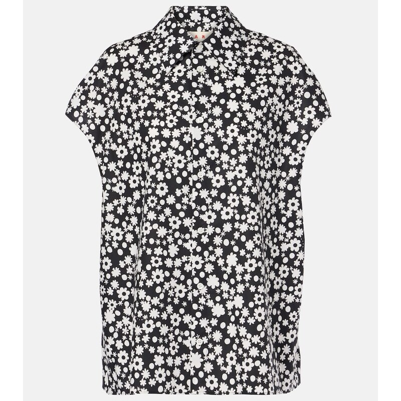 Marni Printed cotton poplin shirt