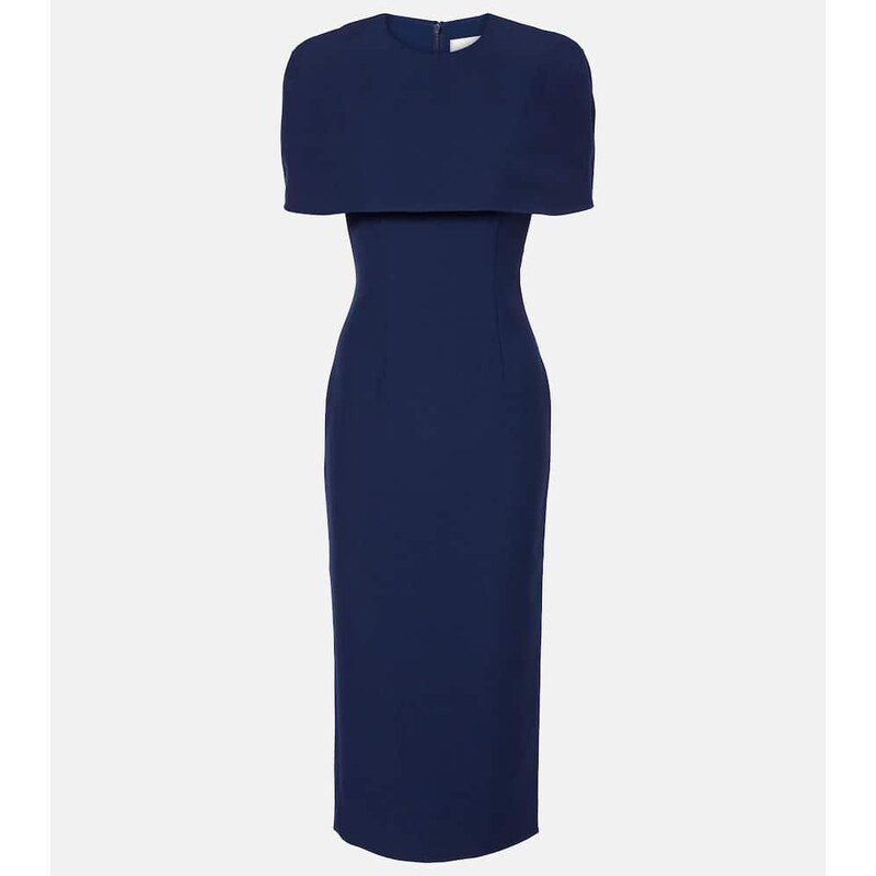 Roland Mouret Caped crÃªpe cocktail dress
