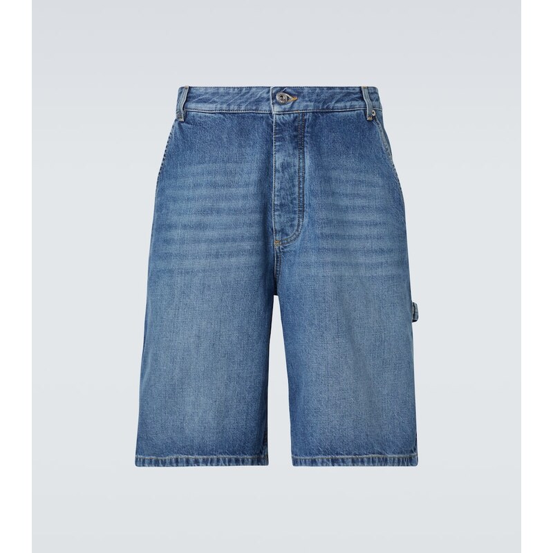Bottega Veneta High-rise denim Bermuda shorts
