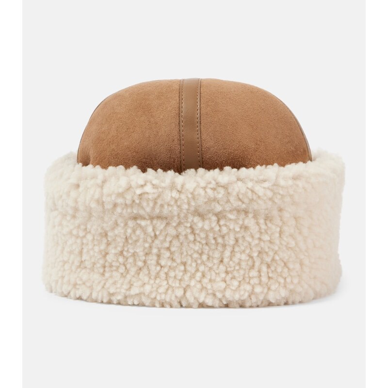 Toteme Shearling and leather hat