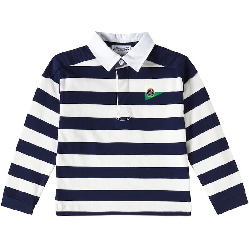 Bonpoint Edman striped cotton polo sweater