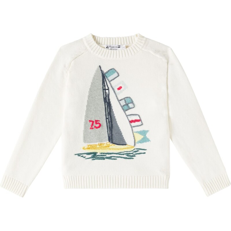 Bonpoint Elder jacquard cotton and cashmere sweater