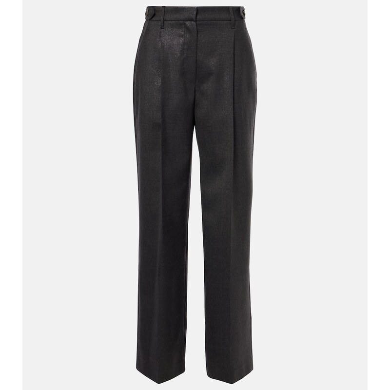 Brunello Cucinelli Wool-blend wide-leg pants