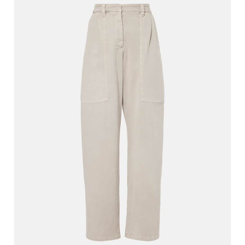 Brunello Cucinelli Mid-rise wide-leg jeans
