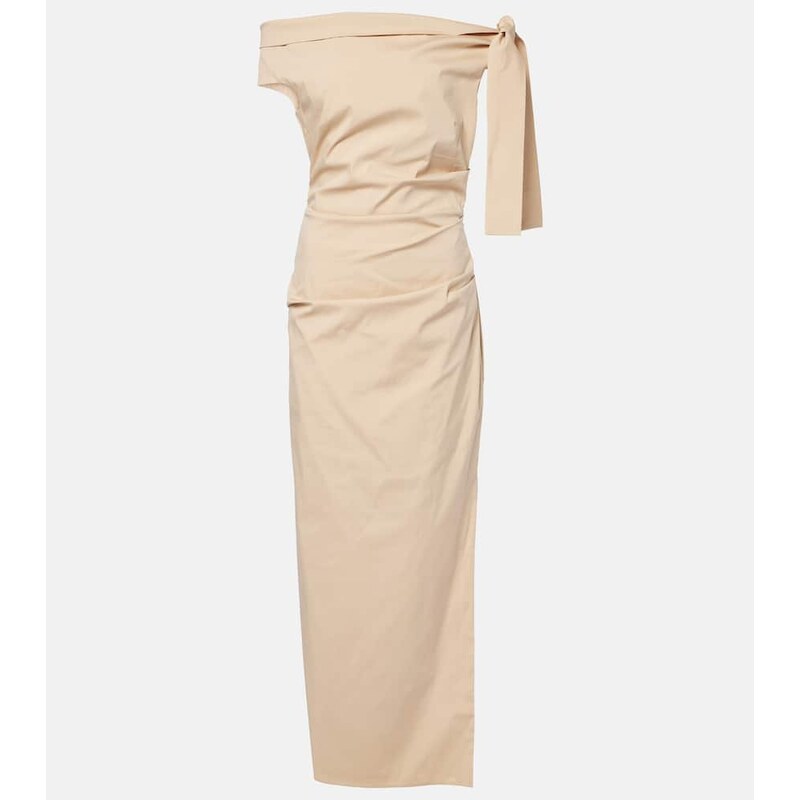 SIR Dahlia off-shoulder cotton-blend gown