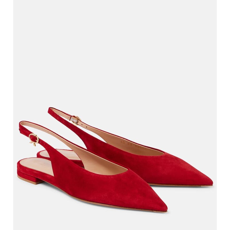 Gianvito Rossi Suede slingback flats