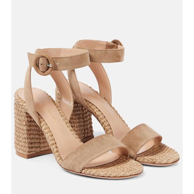 Gianvito Rossi 85 suede espadrille sandals