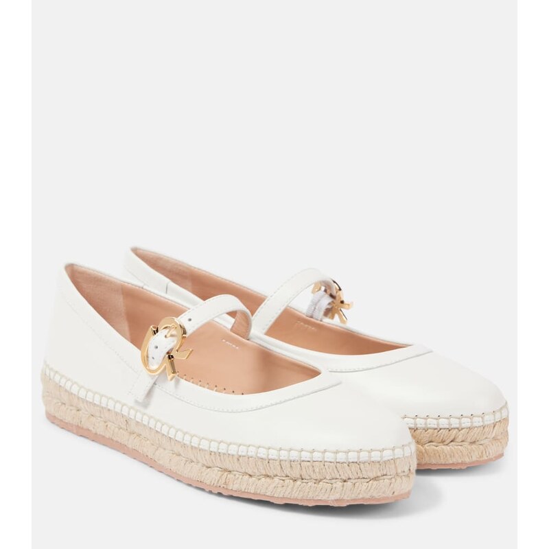 Gianvito Rossi Elda leather Mary Jane flats