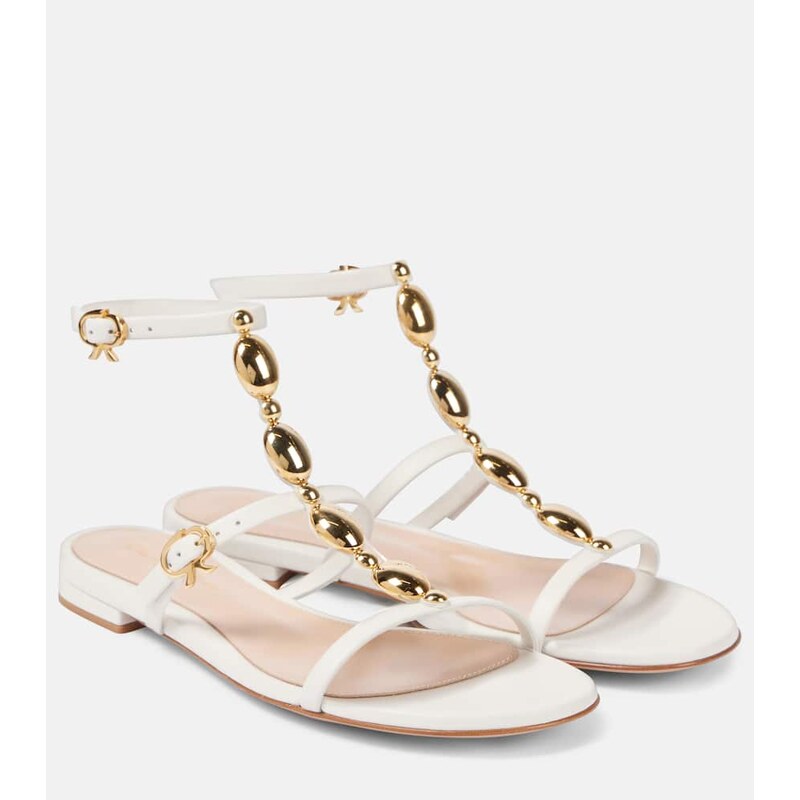 Gianvito Rossi Embellished leather sandals