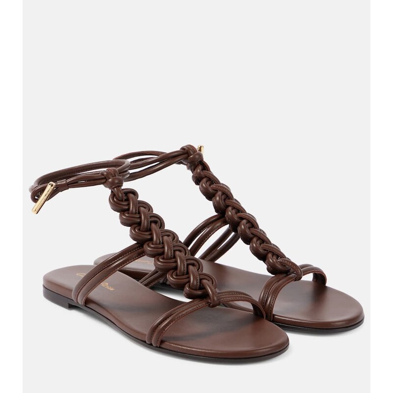 Gianvito Rossi Capua braided leather sandals