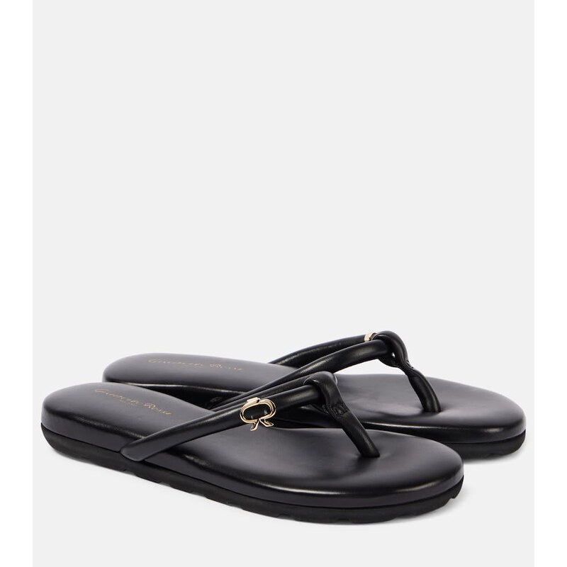 Gianvito Rossi Juno leather thong sandals