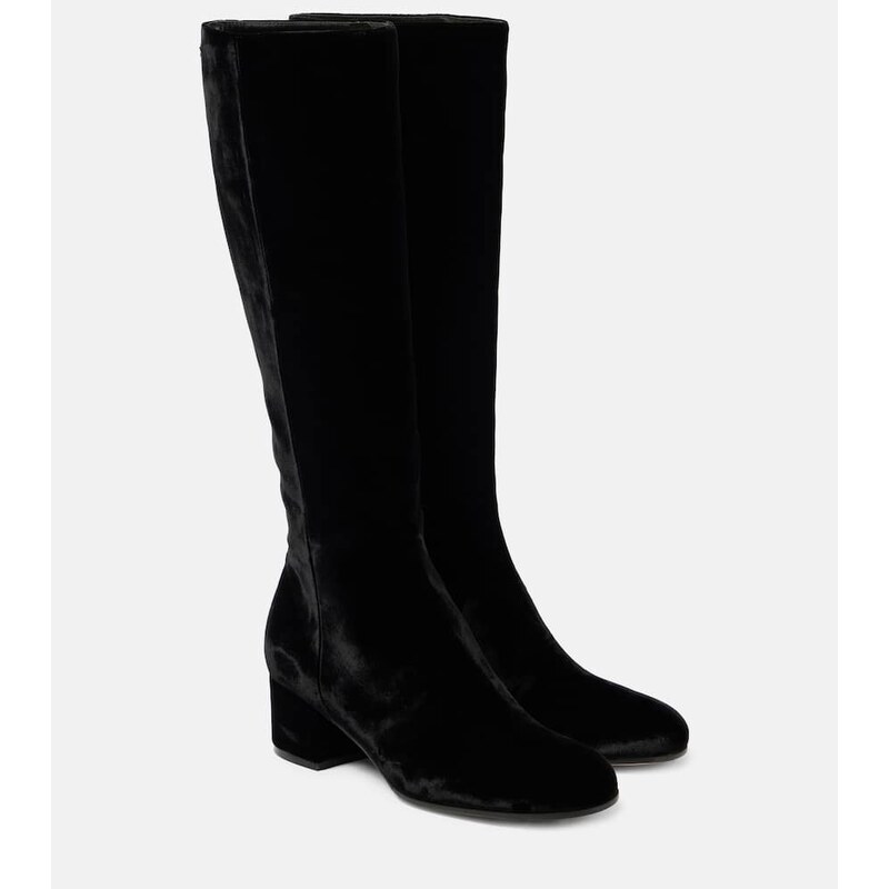 Gianvito Rossi Joelle 45 velvet knee-high boots