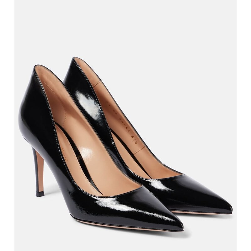 Gianvito Rossi Ellipsis 85 patent leather pumps