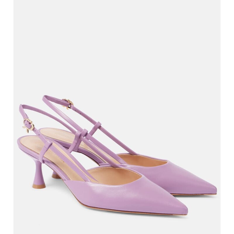 Gianvito Rossi Ascent 55 leather slingback pumps