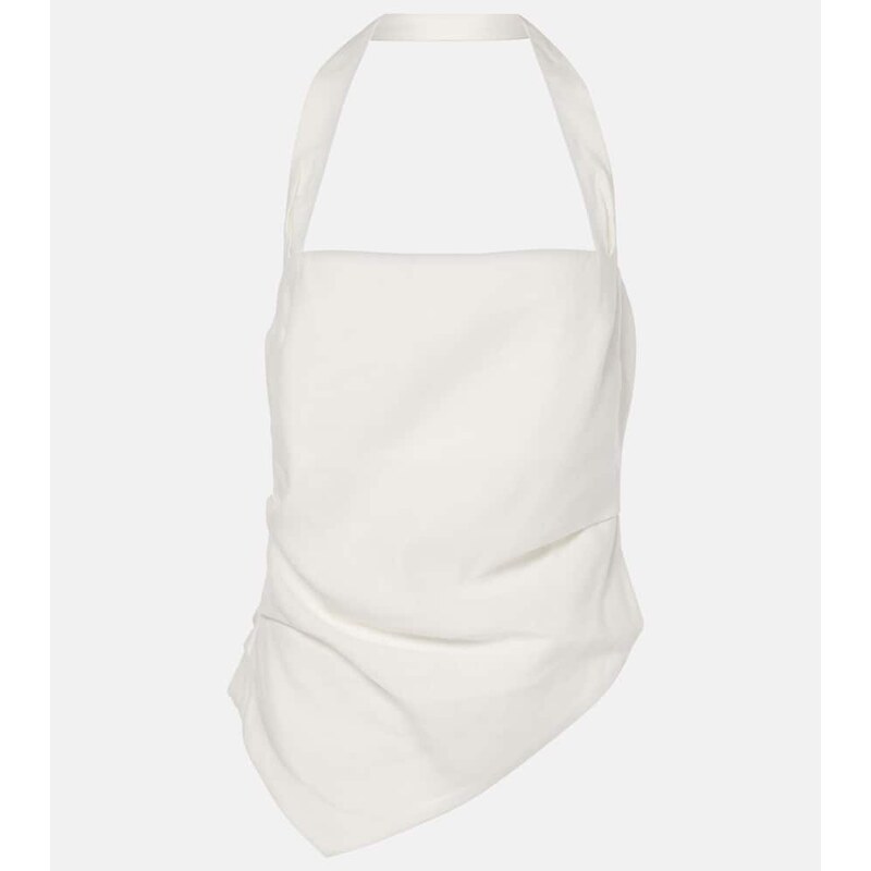 SIR Dorian halterneck linen-blend top