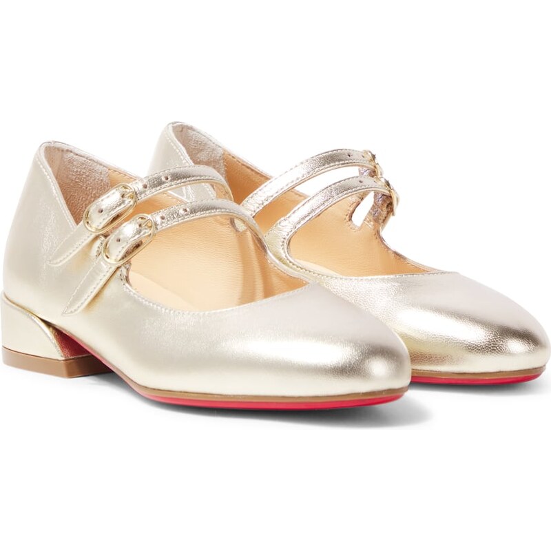 Christian Louboutin Kids Jane Fille metallic leather Mary Jane