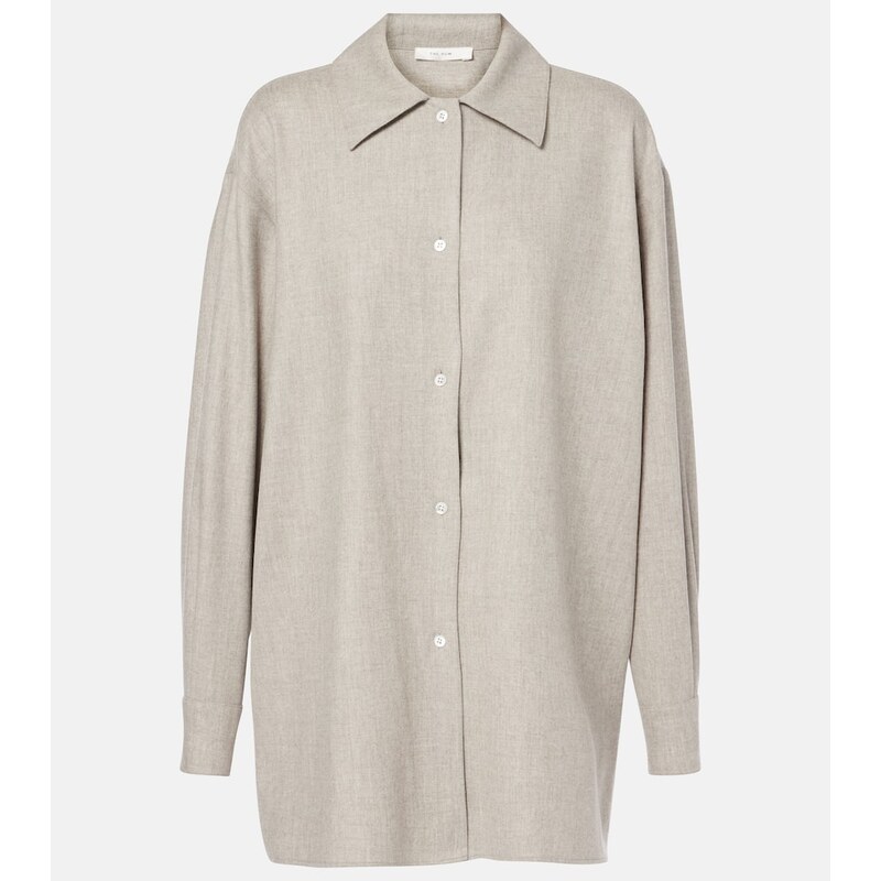 The Row Komako wool and cashmere shirt
