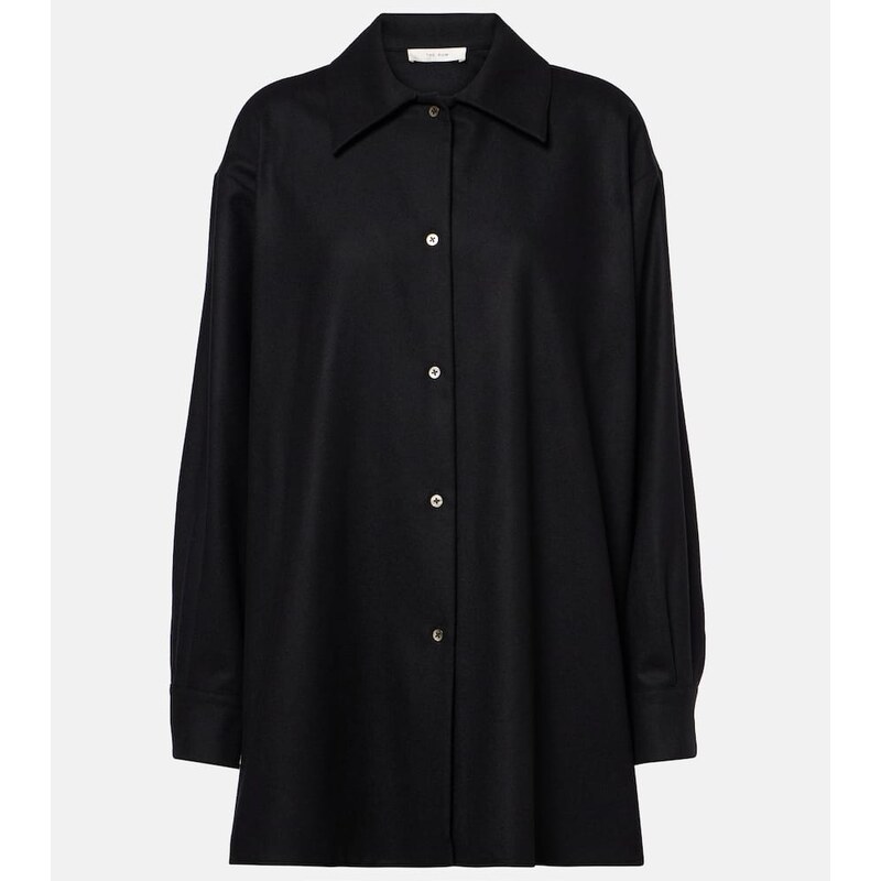 The Row Komako wool and cashmere shirt