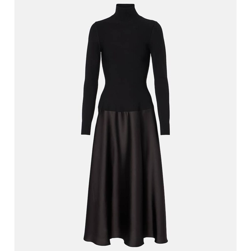 Simkhai Frances knitted satin midi dress
