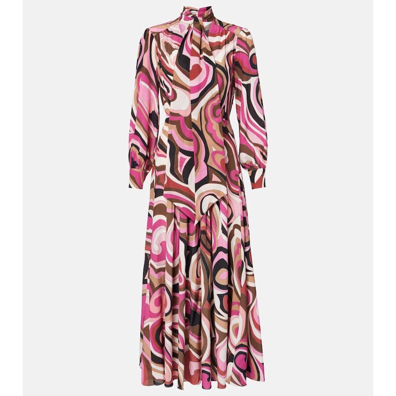 Rixo Marigold silk crÃªpe de chine midi dress
