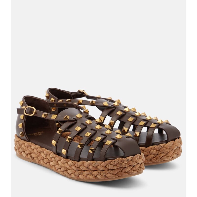Valentino Garavani Rockstud leather espadrilles