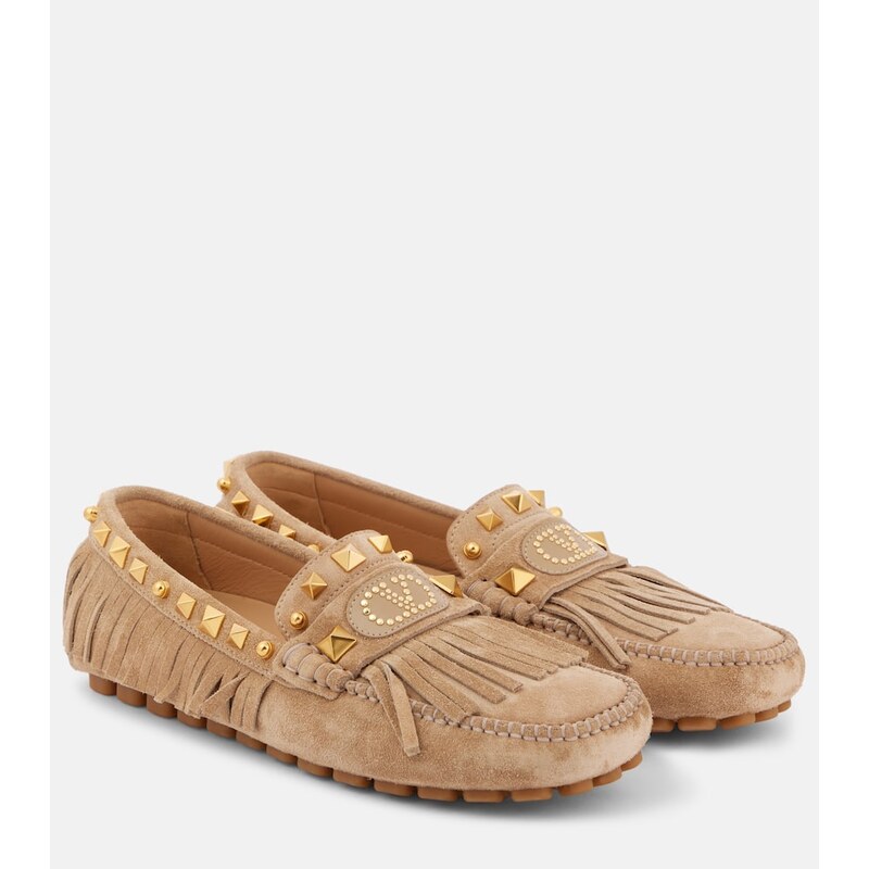 Valentino Garavani Plaster Caster VLogo suede driving shoes