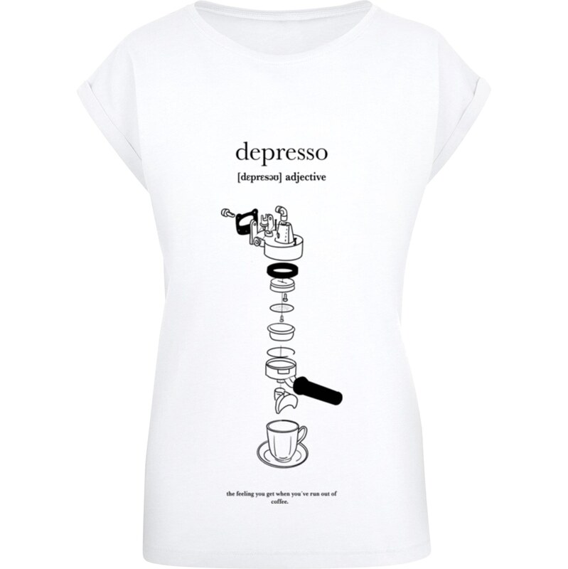 Mister Tee Tričko Depresso černá / bílá 113277218