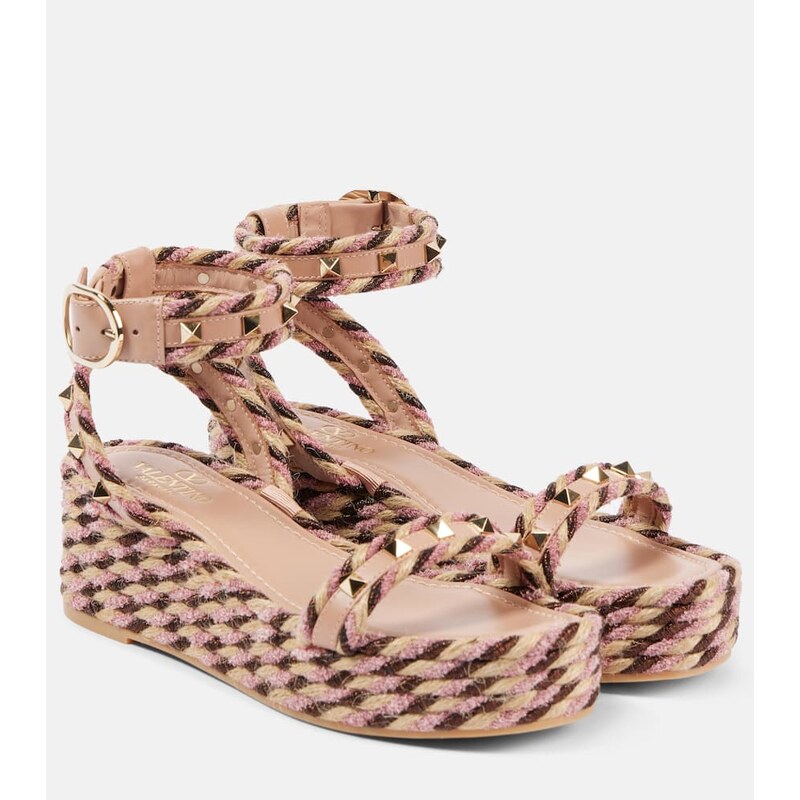 Valentino Garavani Rockstud Torchon espadrille sandals