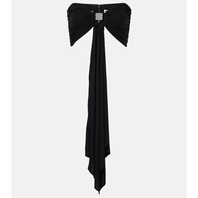 Christopher Esber Bezel Quartz draped crop top