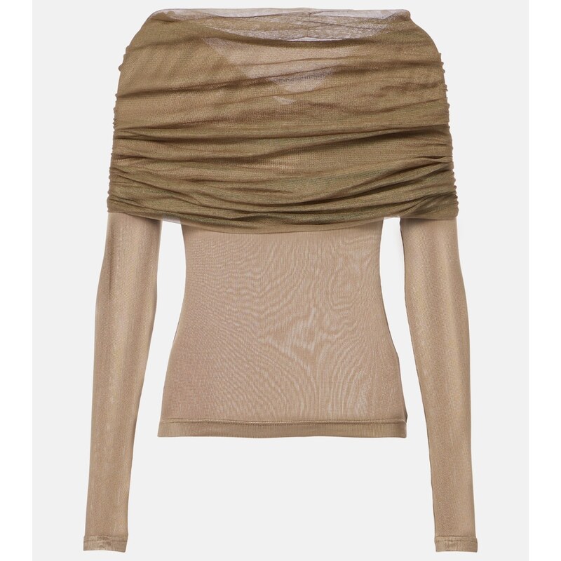 Christopher Esber Sonora Veiled ruched top