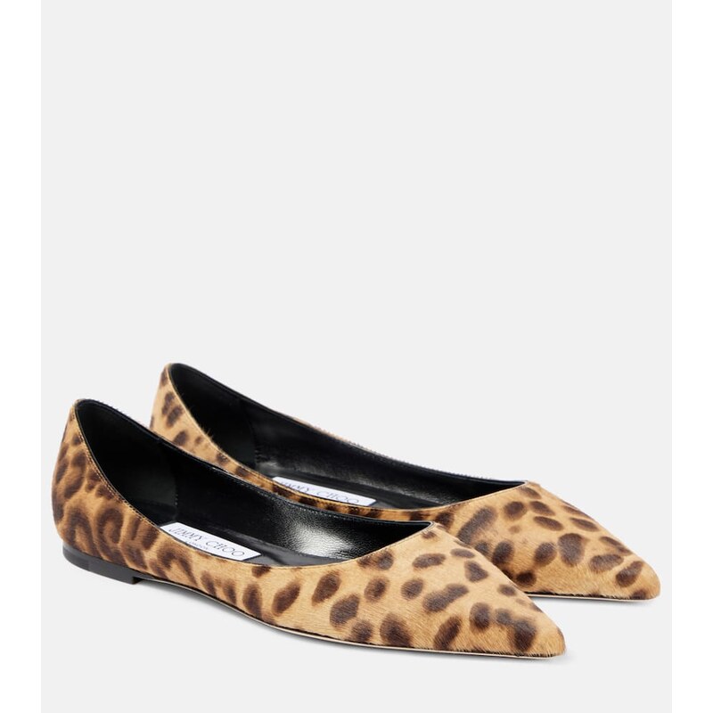 Jimmy Choo Love leopard-print ballet flats