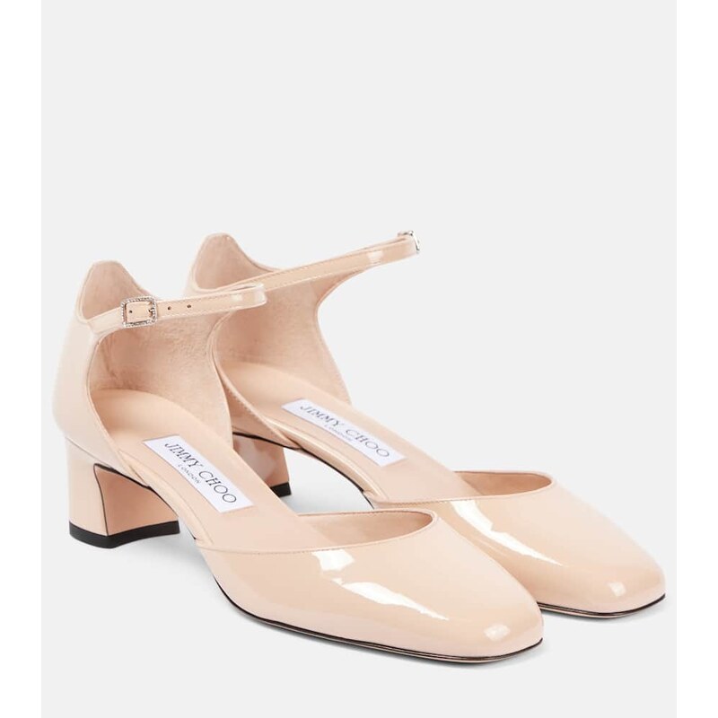 Jimmy Choo Pixie 45 patent leather Mary Jane pumps