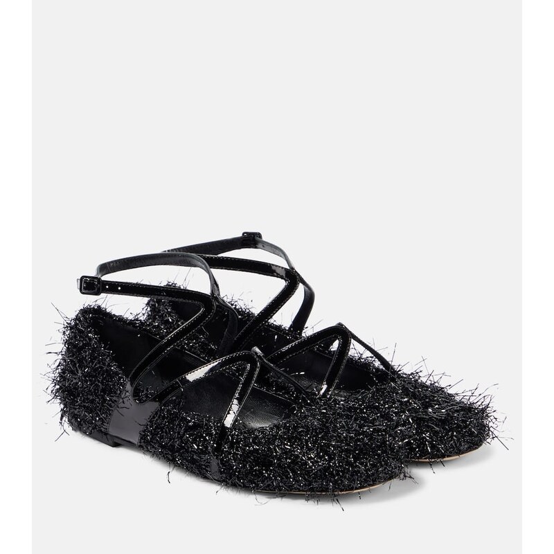 Jimmy Choo Astoria tinsel ballet flats