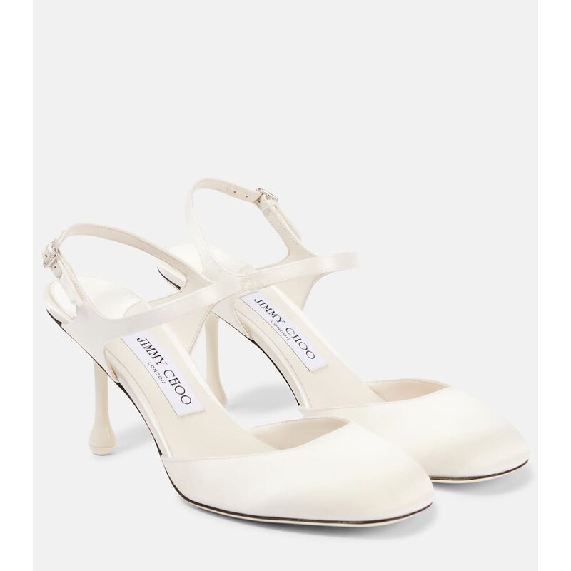 Lodičky Jimmy Choo Pixie 80 v barvě Ivory/Crystal