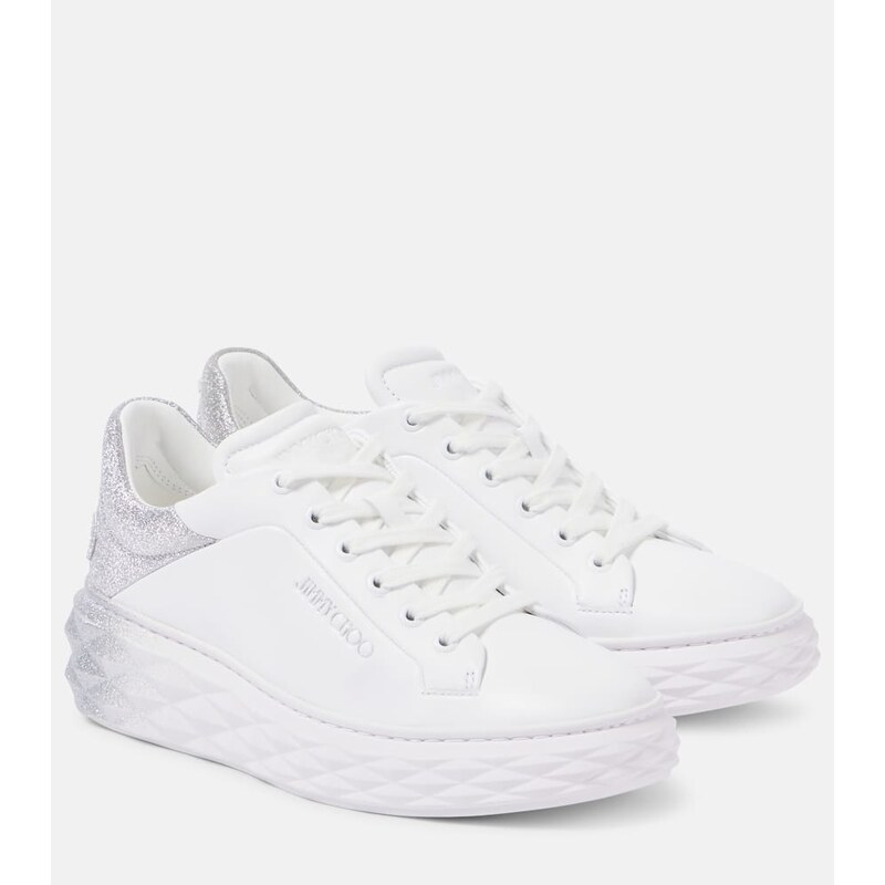 Jimmy Choo Diamond Maxi/F II glitter leather sneakers