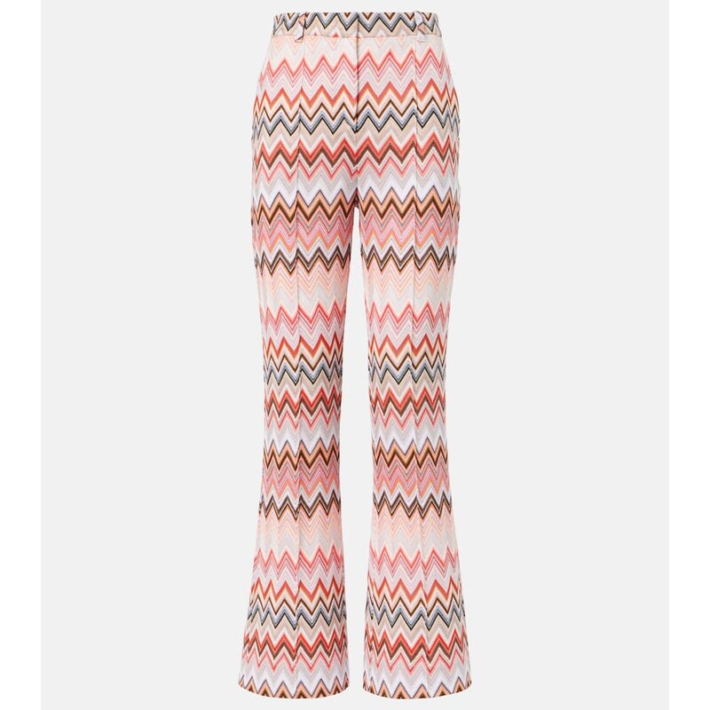 Dámské casual kalhoty Missoni Zigzag ve barvě Multiclr Yellow Pink White