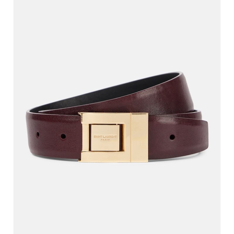 Saint Laurent La 76 leather belt