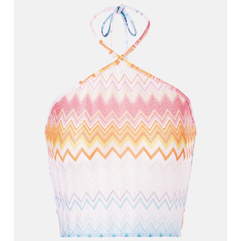 Missoni Zigzag halterneck crop top