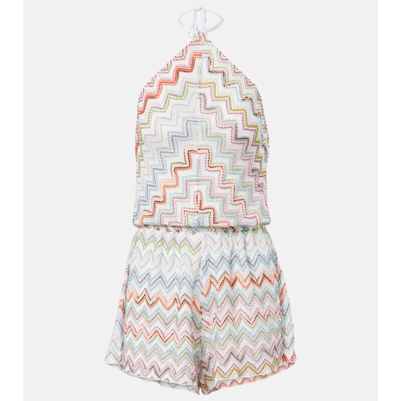Missoni Zigzag crochet romper