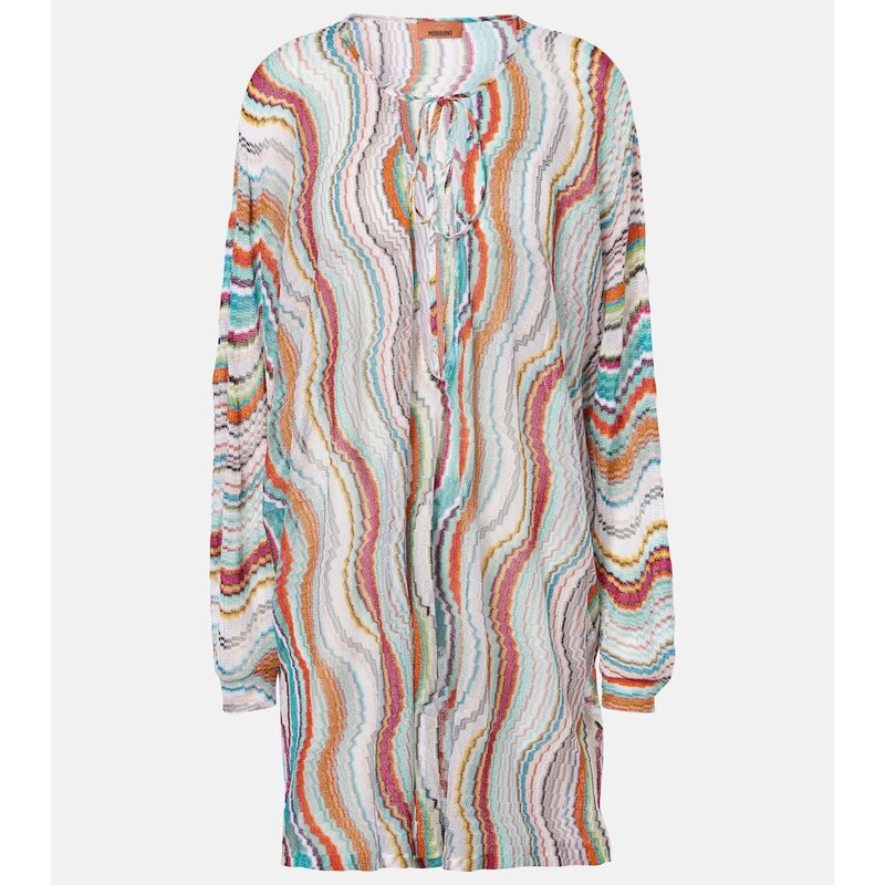 Missoni Printed lamÃ beach cover-up