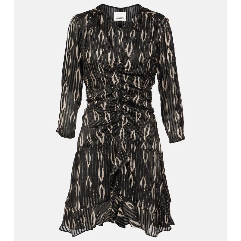 Isabel Marant Octavia snake-effect silk-blend minidress
