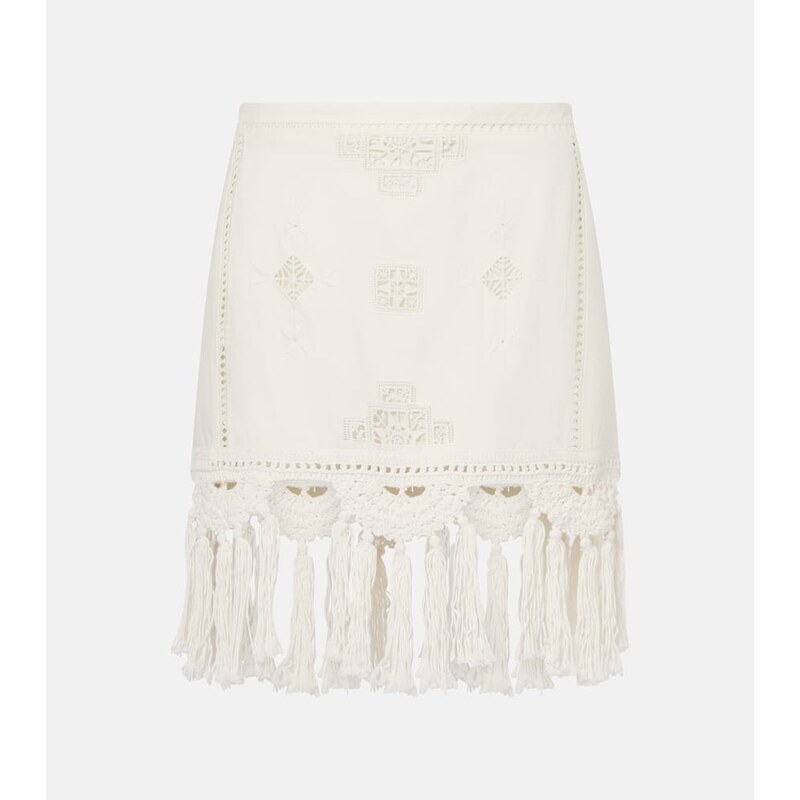 Isabel Marant Sandra macramÃ cotton miniskirt