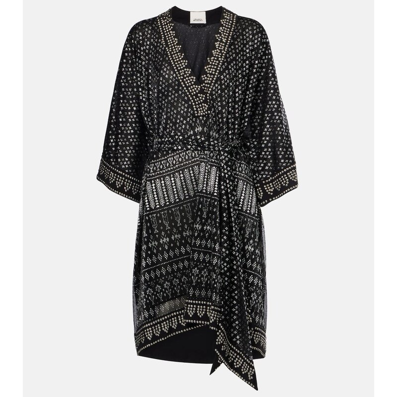 Isabel Marant Nawel embellished lamÃ minidress